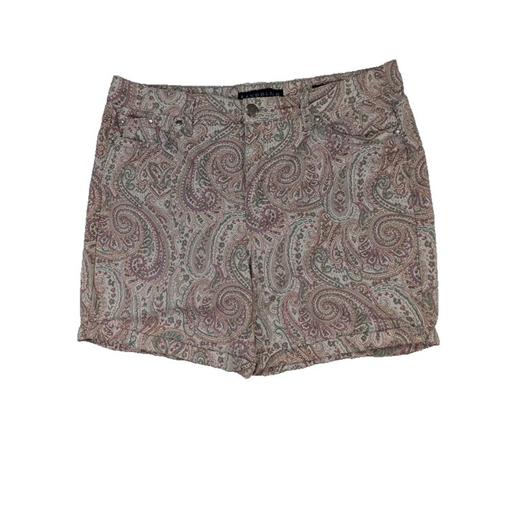 Bandolino Shorts Womens 12 Paisley Granola Girl Coastal Boho‎ Cottagecore Retro